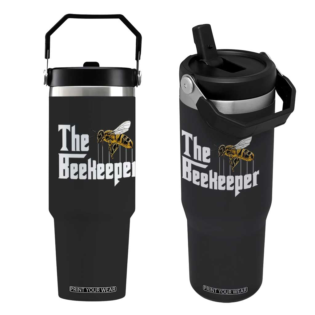 The Beekeeper Flip Straw Tumbler Funny Keeping Apiary Beekeeping Gift TS11 One Size: 30 oz Black Print Your Wear