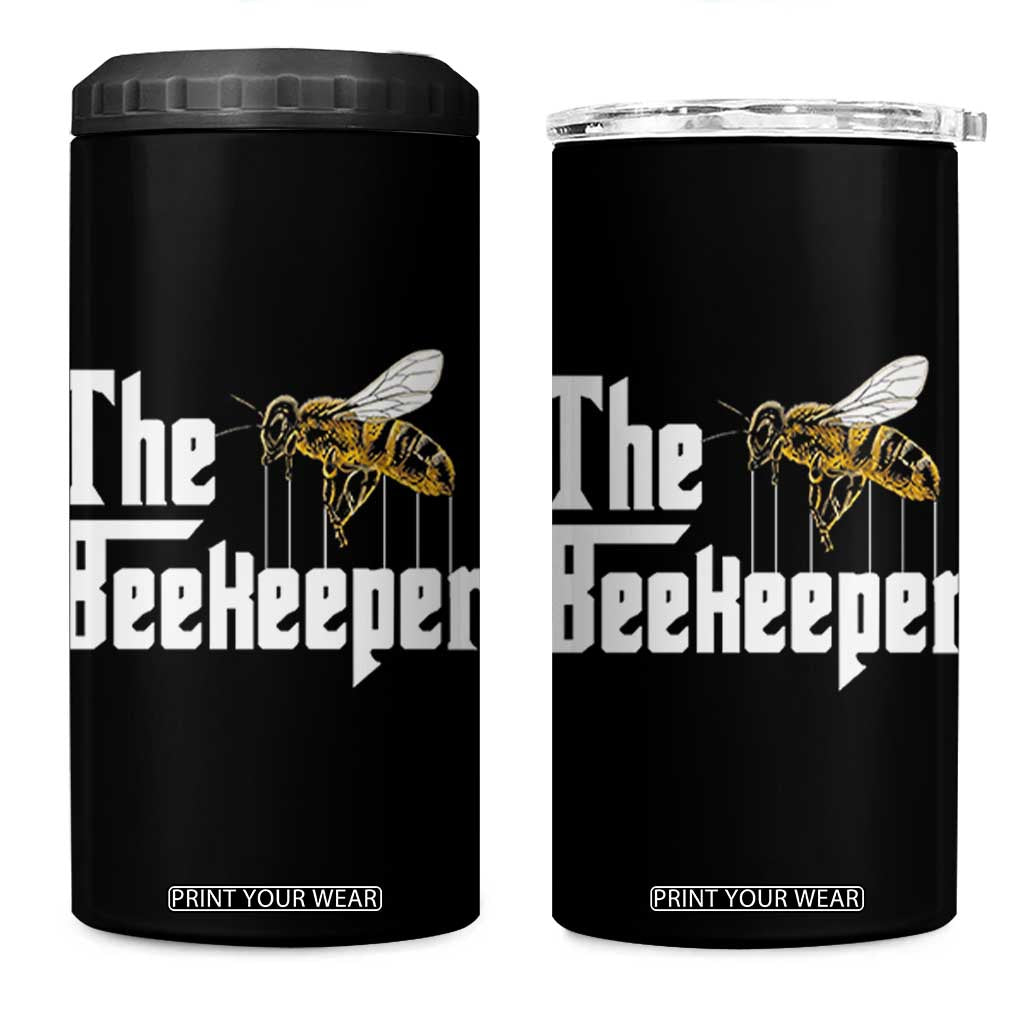 The Beekeeper 4 in 1 Can Cooler Tumbler Funny Keeping Apiary Beekeeping Gift TS11 One Size: 16 oz Black Print Your Wear