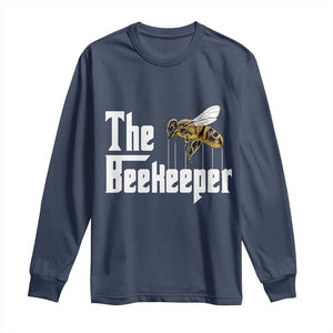 The Beekeeper Long Sleeve Shirt Funny Keeping Apiary Beekeeping Gift TS11 Navy Print Your Wear
