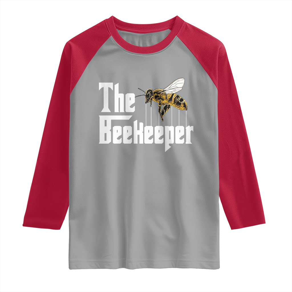 The Beekeeper Raglan Shirt Funny Keeping Apiary Beekeeping Gift TS11 Sport Gray Red Print Your Wear