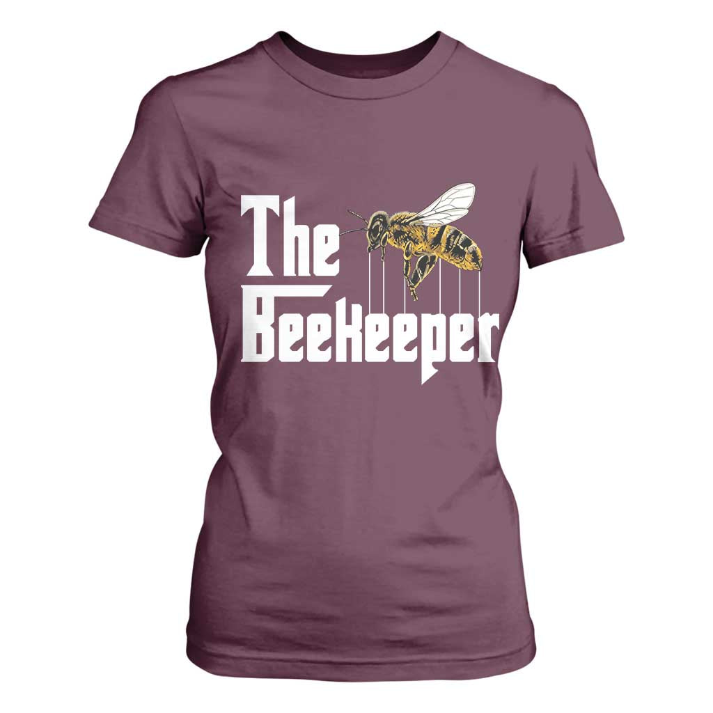 The Beekeeper T Shirt For Women Funny Keeping Apiary Beekeeping Gift TS11 Maroon Print Your Wear