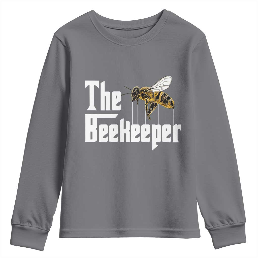 The Beekeeper Youth Sweatshirt Funny Keeping Apiary Beekeeping Gift TS11 Charcoal Print Your Wear