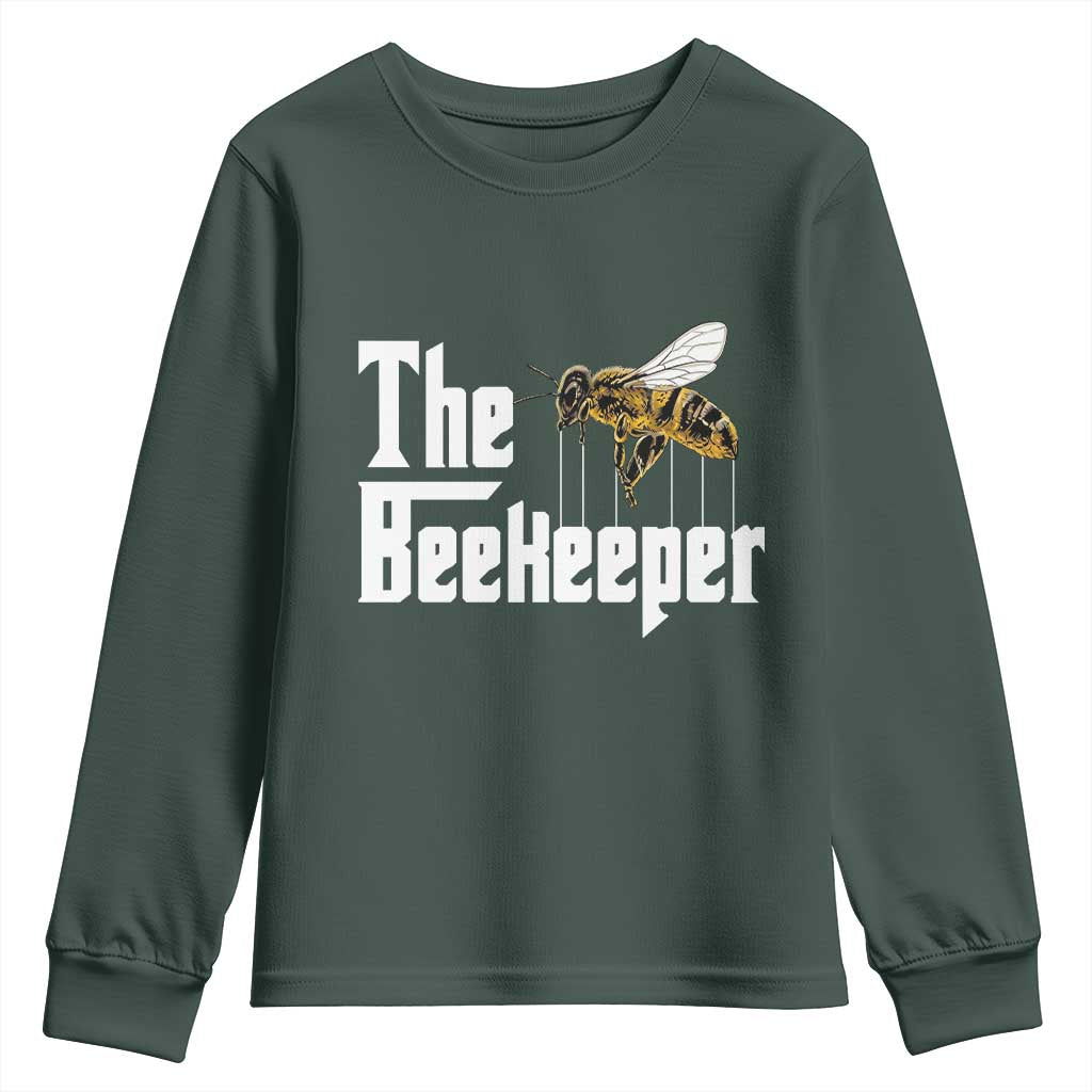 The Beekeeper Youth Sweatshirt Funny Keeping Apiary Beekeeping Gift TS11 Dark Forest Green Print Your Wear