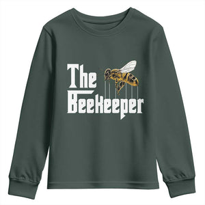 The Beekeeper Youth Sweatshirt Funny Keeping Apiary Beekeeping Gift TS11 Dark Forest Green Print Your Wear