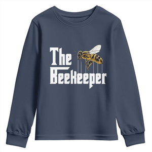 The Beekeeper Youth Sweatshirt Funny Keeping Apiary Beekeeping Gift TS11 Navy Print Your Wear