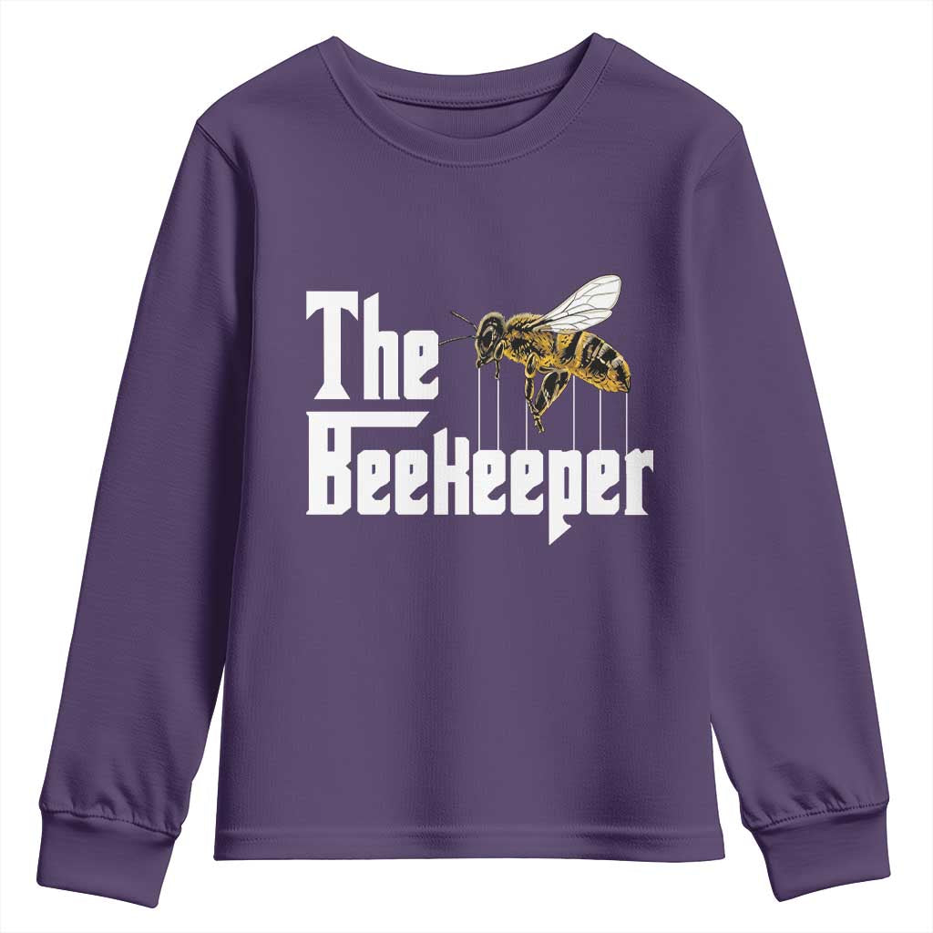 The Beekeeper Youth Sweatshirt Funny Keeping Apiary Beekeeping Gift TS11 Purple Print Your Wear