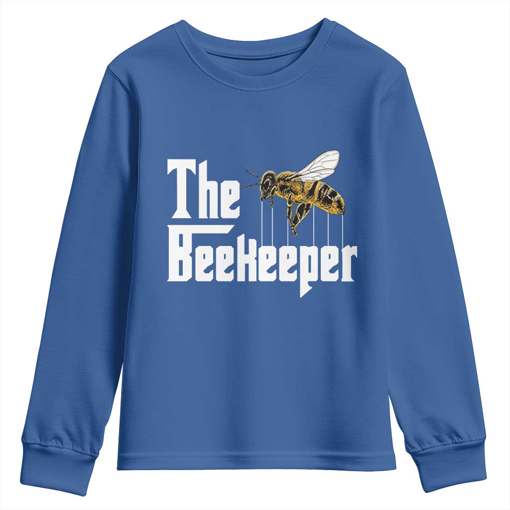 The Beekeeper Youth Sweatshirt Funny Keeping Apiary Beekeeping Gift TS11 Royal Blue Print Your Wear