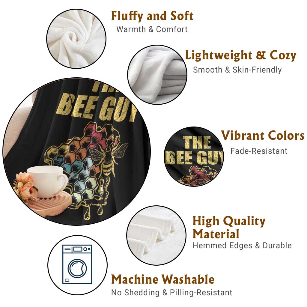 Funny Beekeeper Throw Blanket The Bee Guy Insect Animal Lover TS11 Print Your Wear