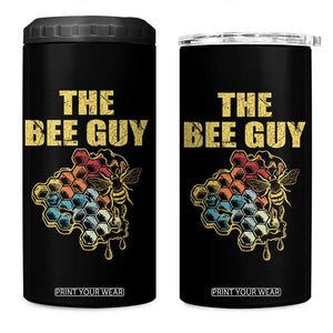Funny Beekeeper 4 in 1 Can Cooler Tumbler The Bee Guy Insect Animal Lover TS11 One Size: 16 oz Black Print Your Wear