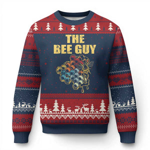 Funny Beekeeper Ugly Christmas Sweater The Bee Guy Insect Animal Lover TS11 Navy Red Print Your Wear