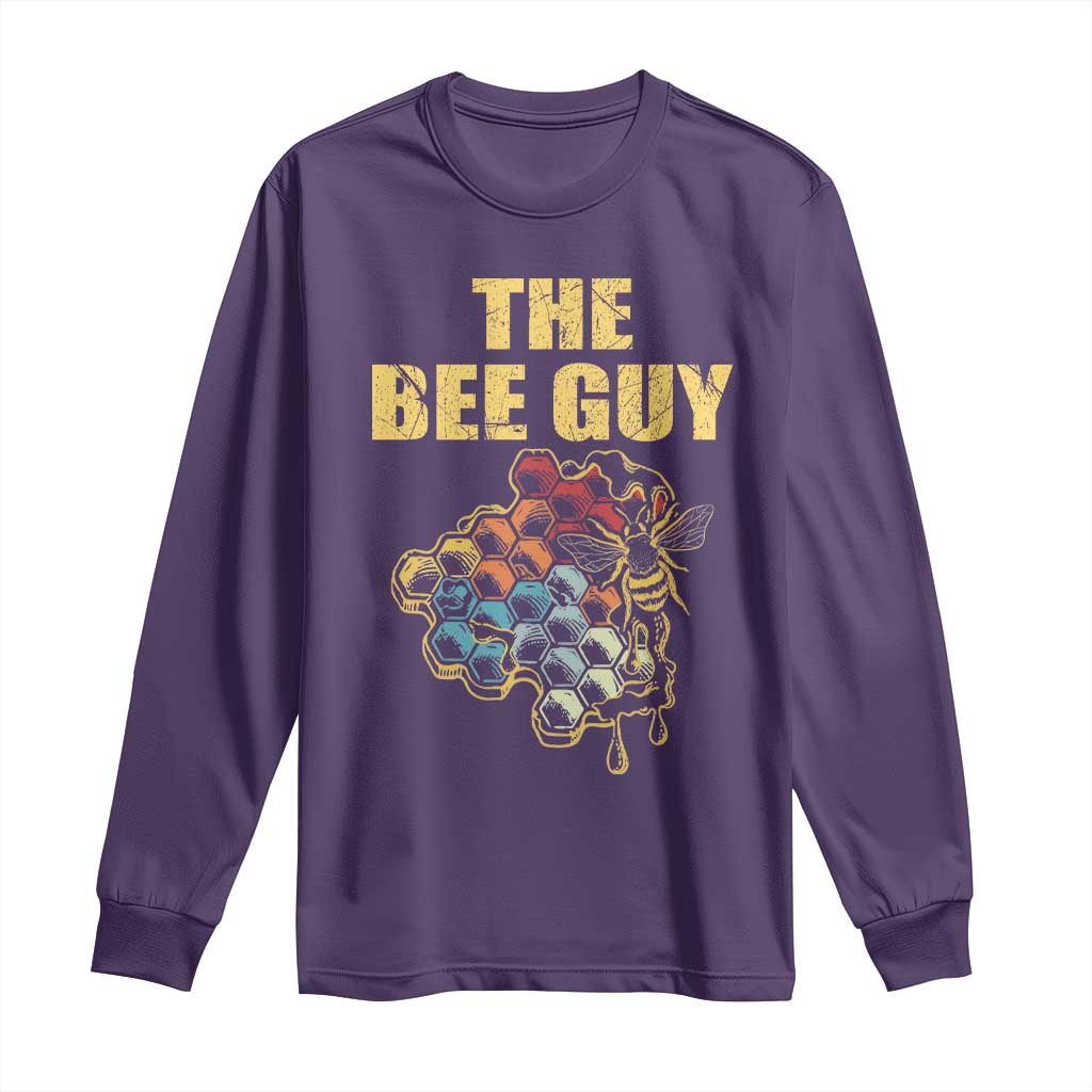 Funny Beekeeper Long Sleeve Shirt The Bee Guy Insect Animal Lover TS11 Purple Print Your Wear