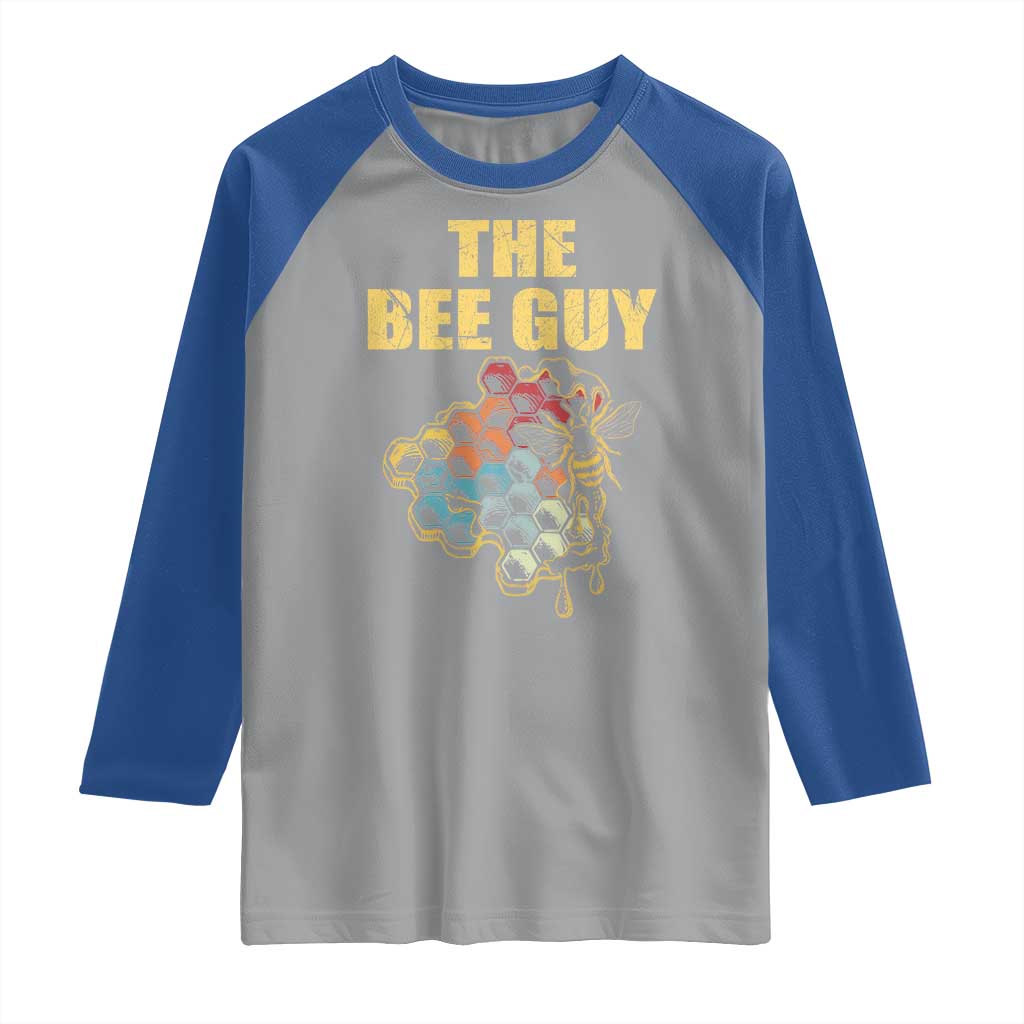 Funny Beekeeper Raglan Shirt The Bee Guy Insect Animal Lover TS11 Sport Gray Royal Print Your Wear