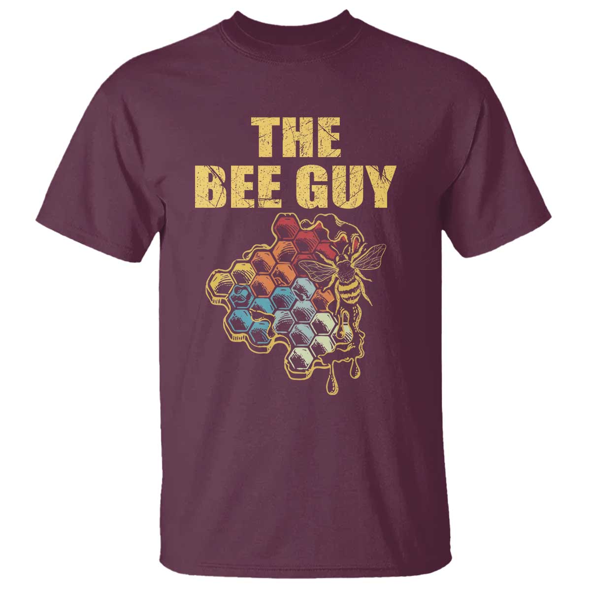 Funny Beekeeper T Shirt The Bee Guy Insect Animal Lover TS11 Maroon Print Your Wear
