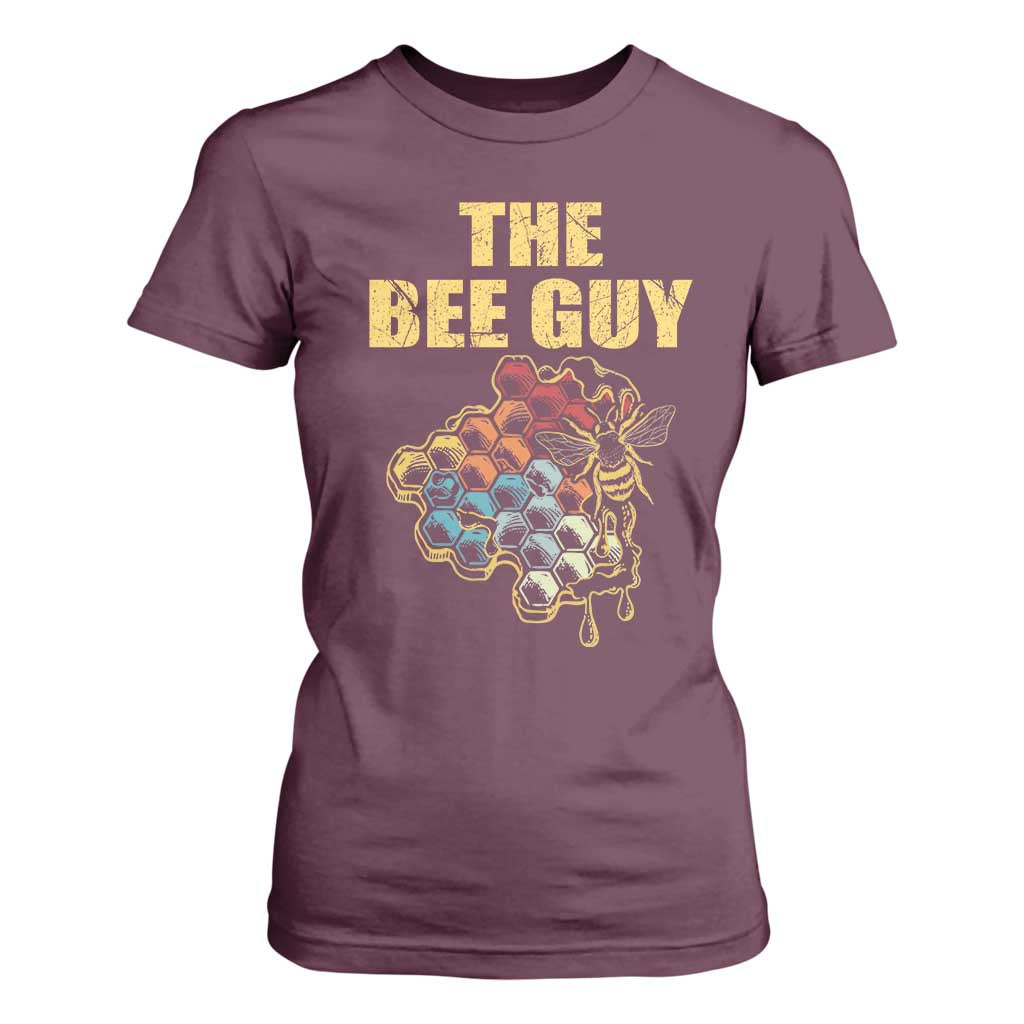 Funny Beekeeper T Shirt For Women The Bee Guy Insect Animal Lover TS11 Maroon Print Your Wear