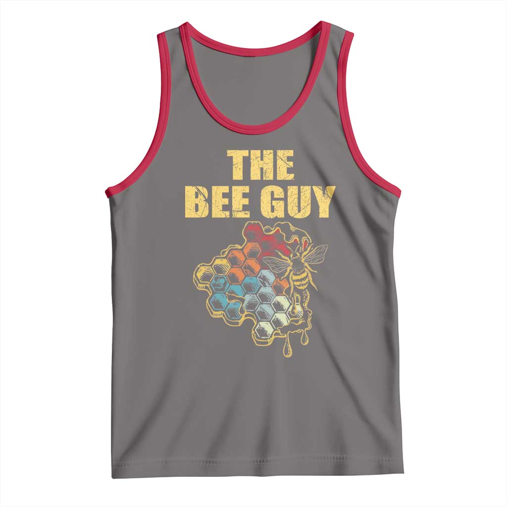 Funny Beekeeper Tank Top The Bee Guy Insect Animal Lover TS11 Deep Heather Red Print Your Wear