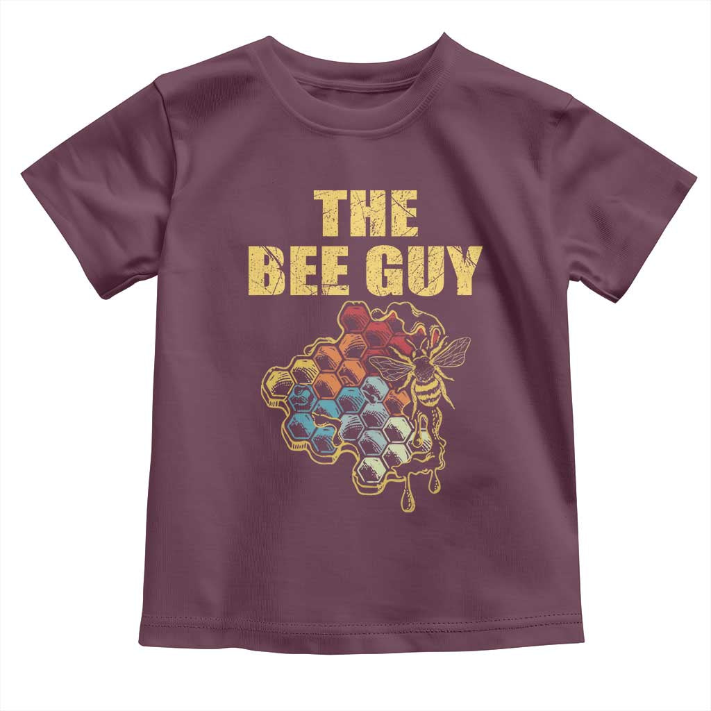 Funny Beekeeper Toddler T Shirt The Bee Guy Insect Animal Lover TS11 Maroon Print Your Wear