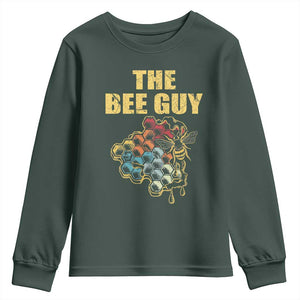Funny Beekeeper Youth Sweatshirt The Bee Guy Insect Animal Lover TS11 Dark Forest Green Print Your Wear