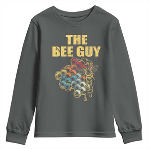 Funny Beekeeper Youth Sweatshirt The Bee Guy Insect Animal Lover TS11 Dark Heather Print Your Wear