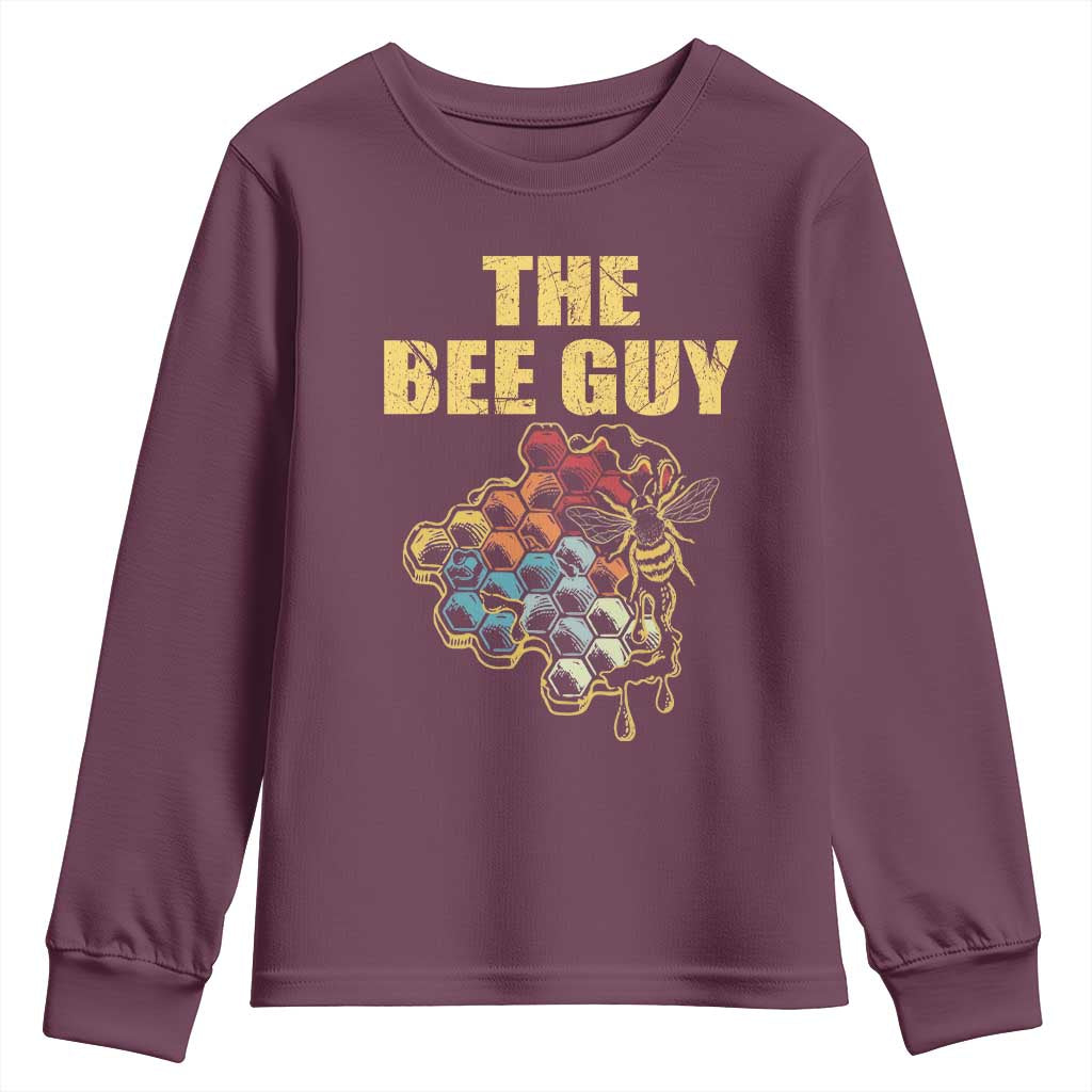 Funny Beekeeper Youth Sweatshirt The Bee Guy Insect Animal Lover TS11 Maroon Print Your Wear