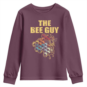 Funny Beekeeper Youth Sweatshirt The Bee Guy Insect Animal Lover TS11 Maroon Print Your Wear