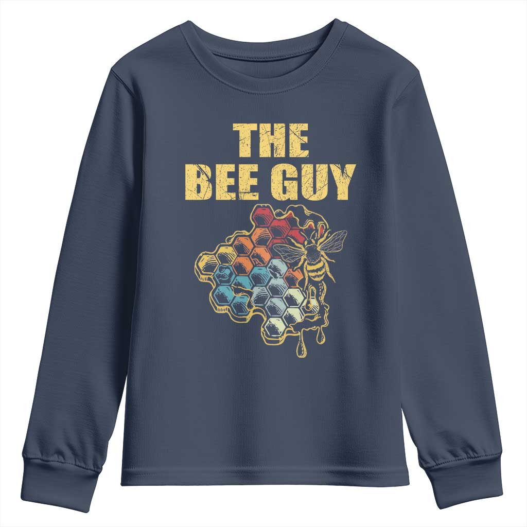 Funny Beekeeper Youth Sweatshirt The Bee Guy Insect Animal Lover TS11 Navy Print Your Wear