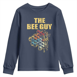 Funny Beekeeper Youth Sweatshirt The Bee Guy Insect Animal Lover TS11 Navy Print Your Wear