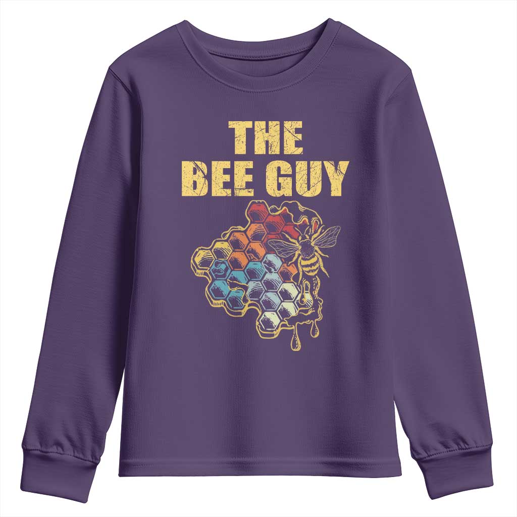 Funny Beekeeper Youth Sweatshirt The Bee Guy Insect Animal Lover TS11 Purple Print Your Wear