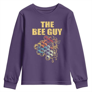 Funny Beekeeper Youth Sweatshirt The Bee Guy Insect Animal Lover TS11 Purple Print Your Wear