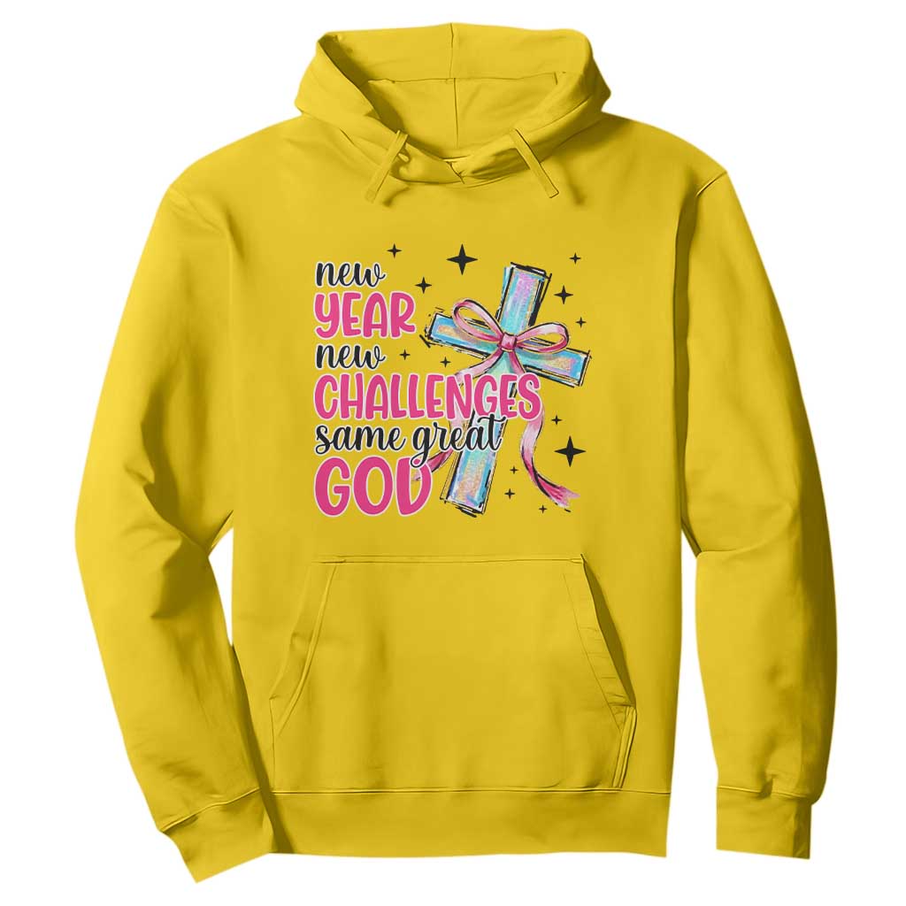 New Year New Challenges Same Great God Hoodie Christian New Year Eve TS11 Daisy Print Your Wear