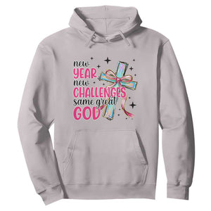 New Year New Challenges Same Great God Hoodie Christian New Year Eve TS11 Ice Gray Print Your Wear