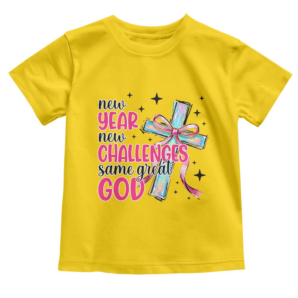 New Year New Challenges Same Great God Toddler T Shirt Christian New Year Eve TS11 Daisy Print Your Wear