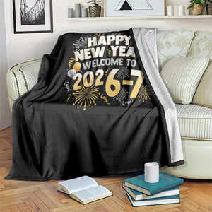 Funny 67 New Year Throw Blanket Happy New Year Welcome To 2026 7 TS11 Print Your Wear