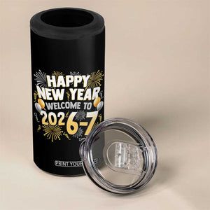 Funny 67 New Year 4 in 1 Can Cooler Tumbler Happy New Year Welcome To 2026 7 TS11 Print Your Wear