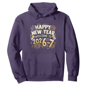 Funny 67 New Year Hoodie Happy New Year Welcome To 2026 7 TS11 Purple Print Your Wear