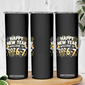 Funny 67 New Year Skinny Tumbler Happy New Year Welcome To 2026 7 TS11 Print Your Wear