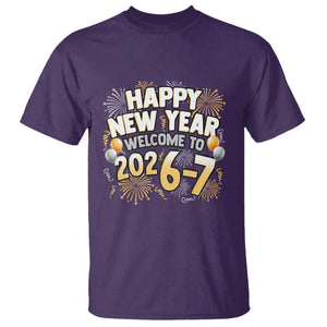 Funny 67 New Year T Shirt Happy New Year Welcome To 2026 7 TS11 Purple Print Your Wear