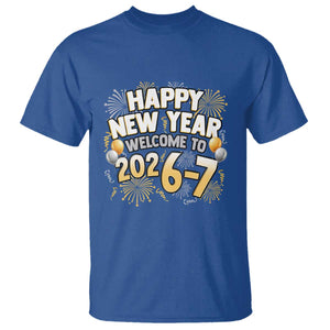 Funny 67 New Year T Shirt Happy New Year Welcome To 2026 7 TS11 Royal Blue Print Your Wear