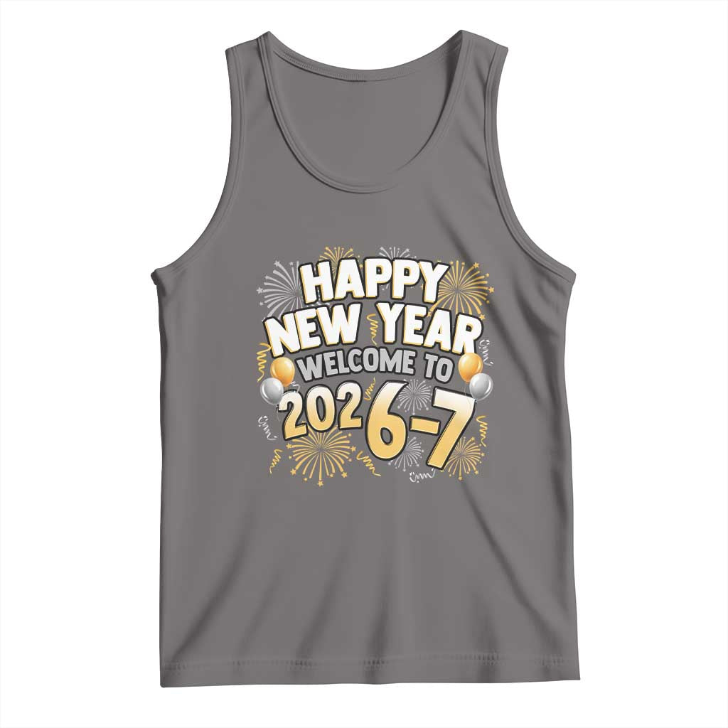 Funny 67 New Year Tank Top Happy New Year Welcome To 2026 7 TS11 Deep Heather Print Your Wear