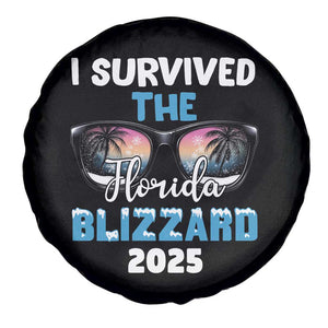 Funny I Survived The Florida Blizzarad Spare Tire Cover Snow Sunglasses TS11 Print Your Wear