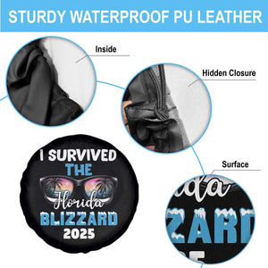 Funny I Survived The Florida Blizzarad Spare Tire Cover Snow Sunglasses TS11 Print Your Wear