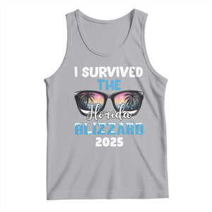 Funny I Survived The Florida Blizzarad Tank Top Snow Sunglasses TS11 Athletic Heather Print Your Wear
