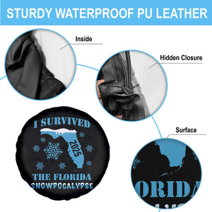 Funny I Survived The Florida Snowpocalypse 2025 Spare Tire Cover Snowflakes TS11 Print Your Wear