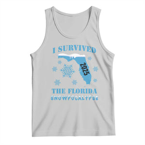 Funny I Survived The Florida Snowpocalypse 2025 Tank Top Snowflakes TS11 Ash Print Your Wear