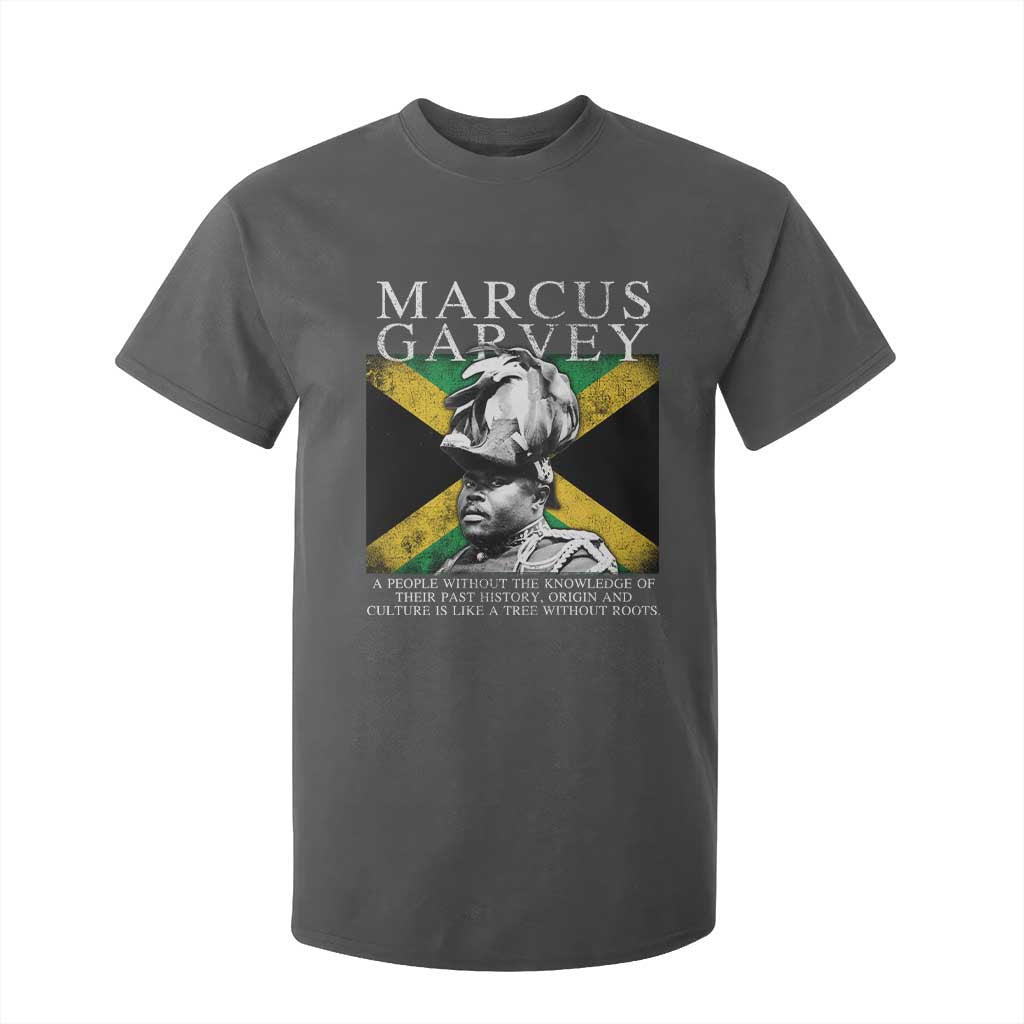 Marcus Garvey Quote T Shirt For Kid A People Without The Knowledge Of Their Past History Origin And Culture Jamaican Flag TS11 Dark Heather Print Your Wear