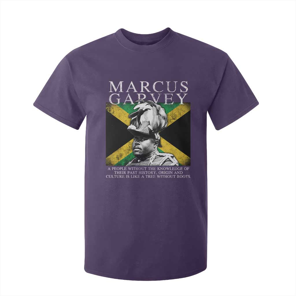 Marcus Garvey Quote T Shirt For Kid A People Without The Knowledge Of Their Past History Origin And Culture Jamaican Flag TS11 Purple Print Your Wear