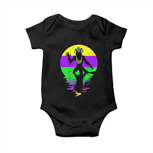Funny Mardi Gras Rougarou Baby Onesie Beads Carnival Cryptids Of Louisiana TS11 Black Print Your Wear