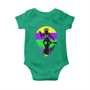 Funny Mardi Gras Rougarou Baby Onesie Beads Carnival Cryptids Of Louisiana TS11 Irish Green Print Your Wear