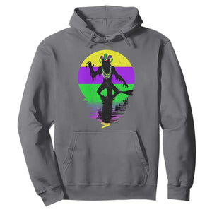 Funny Mardi Gras Rougarou Hoodie Beads Carnival Cryptids Of Louisiana TS11 Charcoal Print Your Wear