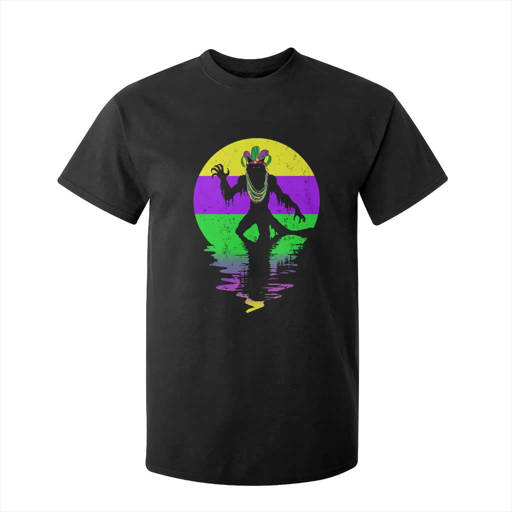 Funny Mardi Gras Rougarou T Shirt For Kid Beads Carnival Cryptids Of Louisiana TS11 Black Print Your Wear