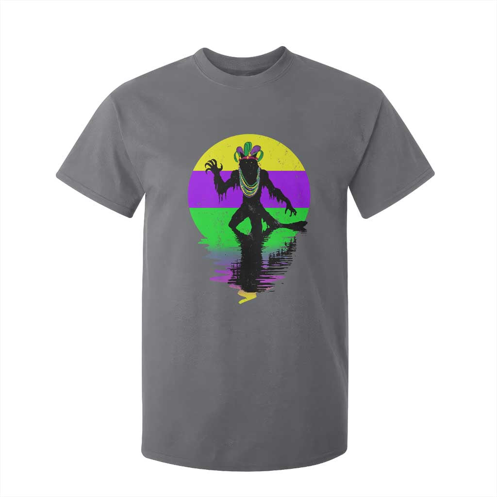 Funny Mardi Gras Rougarou T Shirt For Kid Beads Carnival Cryptids Of Louisiana TS11 Charcoal Print Your Wear